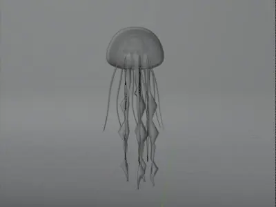 Low Poly Jellyfish Low-poly 3D model