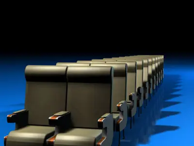 Plane train seats 2 3D model