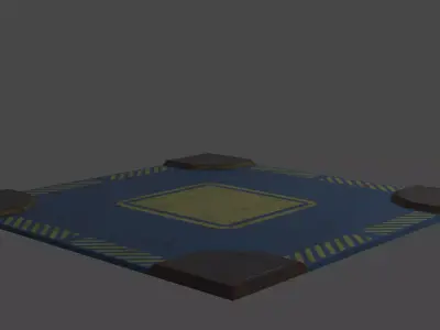 Old Y2J Landing Pad Low-poly 3D model