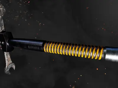 Sword Kraft Post-apocalyptic PBR Game Readey Low-poly 3D model