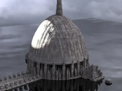 Babylon Tower Scifi verison 3 3D model
