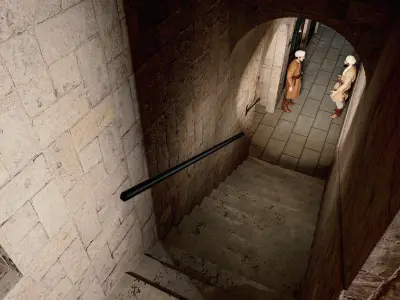Medieval Dungeon Corridor - PBR Textures -D5 Render Scene 3D model