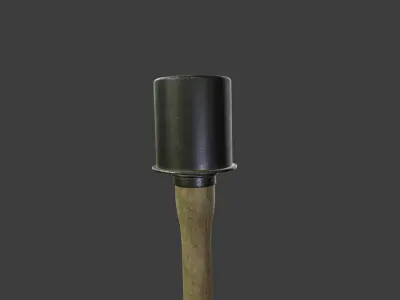German Stick Grenade Stielhandgranate Low-poly 3D model