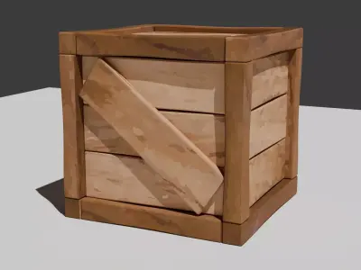 Cartoon Crate Free low-poly 3D model