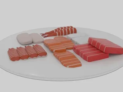 Sashimi sushi 3D model