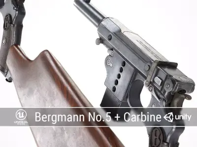 PBR Bergmann No5 Low-poly 3D model