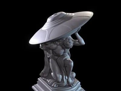 Hercules holding UFO 3D model