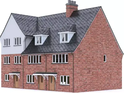 English Brick House 15 Low-poly 3D model