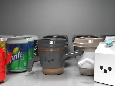 Kosuki Kopi Susu Soda 3D Product Animation 3D model