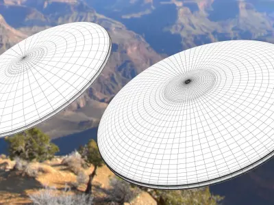 Alien Spaceship 2 Low-poly 3D model