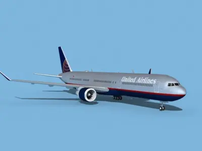 Boeing 767-400 United Airlines 2 3D model