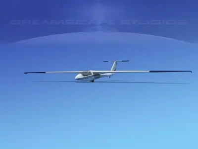 SZD-36 Cobra Glider V08 Low-poly 3D model