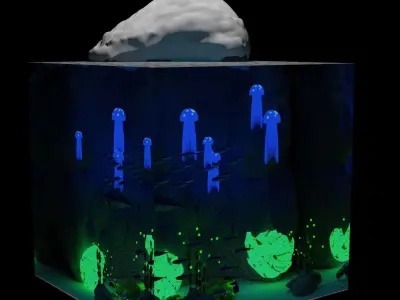 Koi fish - Koi aquarium Low-poly 3D model