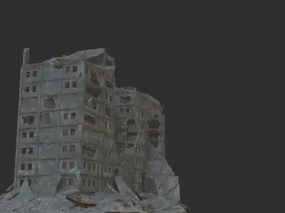 destruction Low-poly 3D model