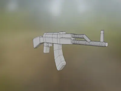AK-47 Low Poly 3D Model Low-poly 3D model