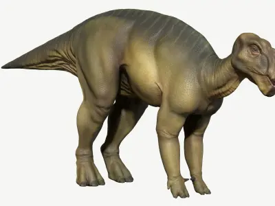 Iguanodon dinosaur Low-poly 3D model