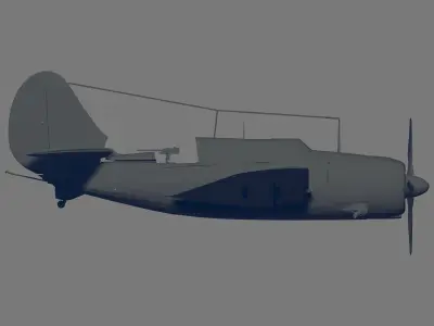 SB2C-4 Helldiver 3D model