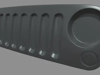 Front Bumper Jeep Low-poly 3D model