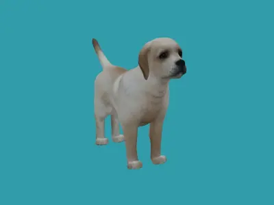 lowpoly dog 3dmodel 3D model