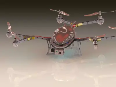 Y Hexacopter parts Free 3D model