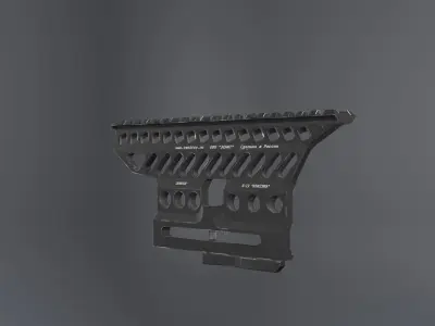 AK B-13 Zenit Picatinny Rail Low-poly 3D model