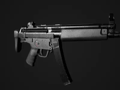 MP5 Full detailed 4K textures 3D model