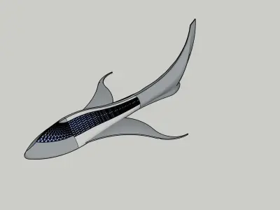 modern epic aircraft jet Low-poly 3D model