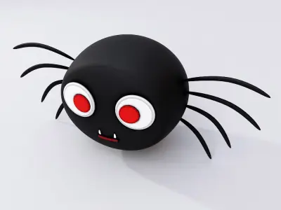 Spider low poly cartoon 3d model  3D model