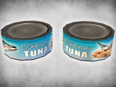 Canned Tuna Low-poly 3D model