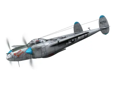Lockheed P-38 Lightning - Charlcie Jeanne 3D model