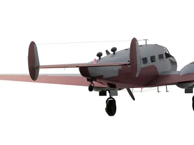 Piston engined aircraft 3D model
