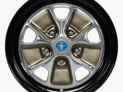 Wheel Vintiques Styled Steel Wheel Style Low-poly 3D model