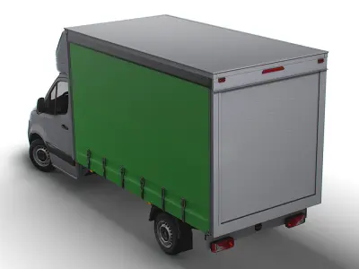 Freightliner Sprinter Luton Curtainsider 2023 3D model