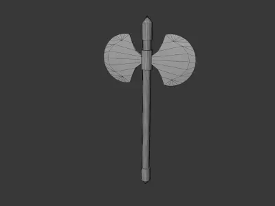 Stylized Medieval Battle Axe - Game Ready Low-poly 3D model