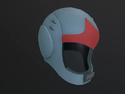 Zeon gundam pilot Low-poly 3D model