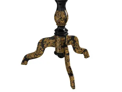 Antique Chippendale   Jade Inlaid Tea Table Chinoiserie Japaned 3D model