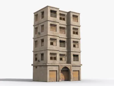 Arab Middle East Building x16 Low-poly 3D model