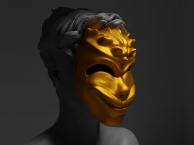 Scary Movie Cosplay Face Mask 3D print model