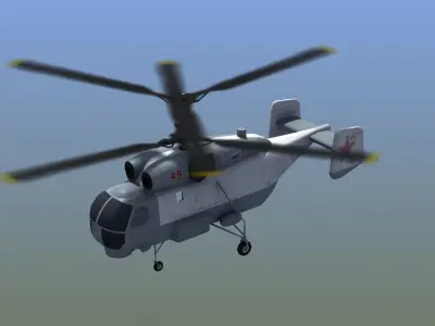 KA27 Helix Helicopter LD1 Low-poly 3D model
