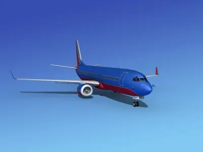 Boeing 737-800 Southwest Airlines 3D model