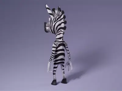 Toon Humanoid Zebra Free 3D model