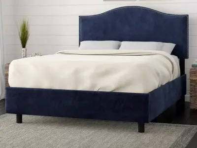 Brighton Upholstered Bed Free 3D model