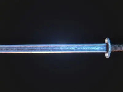 Viking Sword Low-poly 3D model