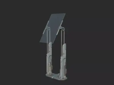 Future sci-fi landing computer 3D model