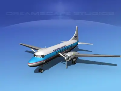Convair CV-340 Bluegrass Airlines 3D model