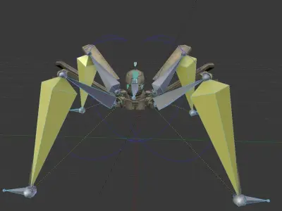 Gun Bot Free low-poly 3D model