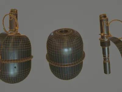 RGD5 Hand Grenade Low-poly 3D model