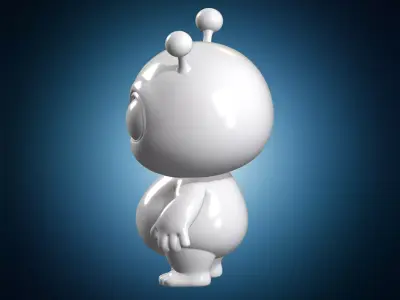 Cute Chibi Alien 3D Print Model 3D print model