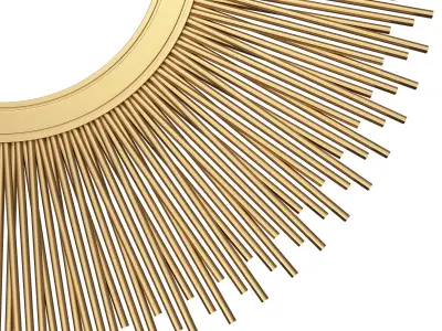 Leaf Round Mirror Free low-poly 3D model