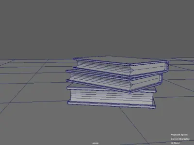 pile of books Free 3D model